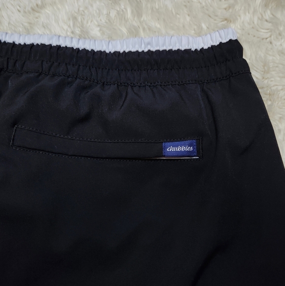 Chubbies Classic Swim Trunk The Capes In Black Size XXL 5.5" Inseam - Picture 7 of 11